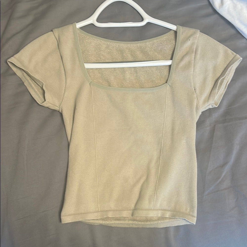 Women's Cream Short Sleeve Top